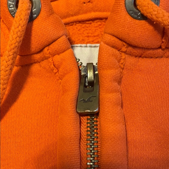 Hollister Bright Orange Full-Zip Hooded Sweatshirt - Picture 3 of 8